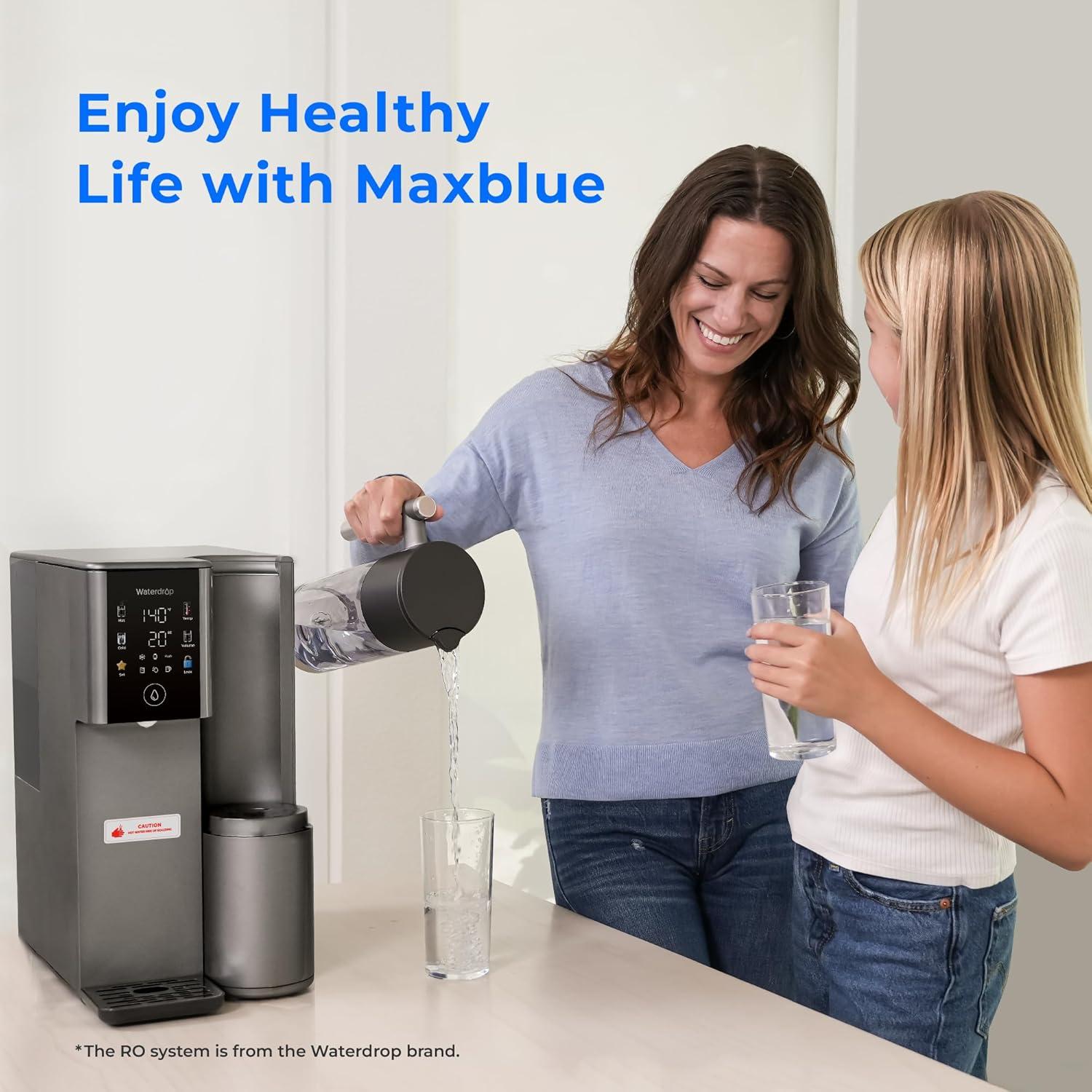 imageMaxblue MBPWD Pure Water Tank for WDA2 Countertop Reverse Osmosis System Portable Pure Water Tank BPA Free 40 OZ