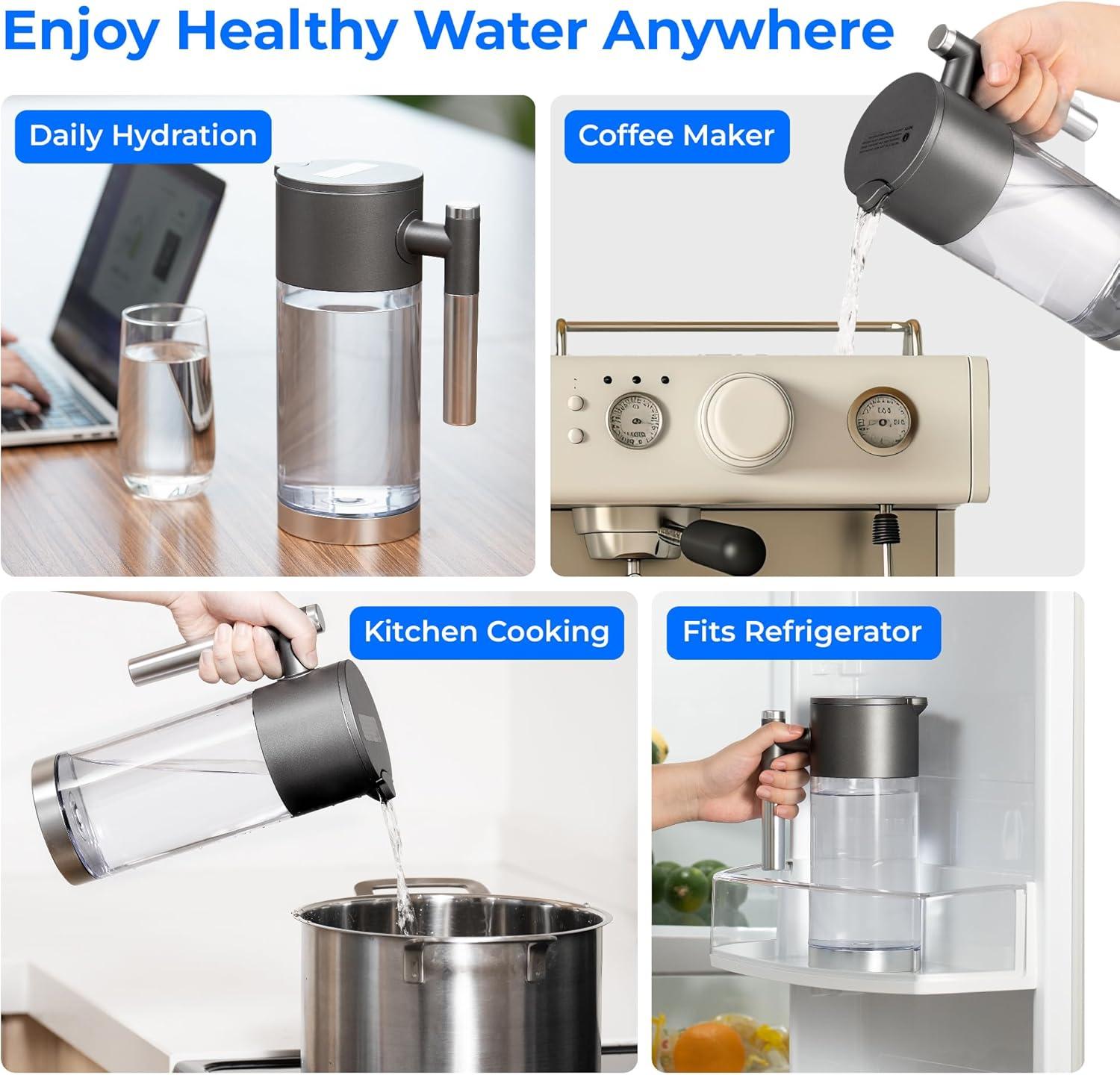 imageMaxblue MBPWD Pure Water Tank for WDA2 Countertop Reverse Osmosis System Portable Pure Water Tank BPA Free 40 OZ