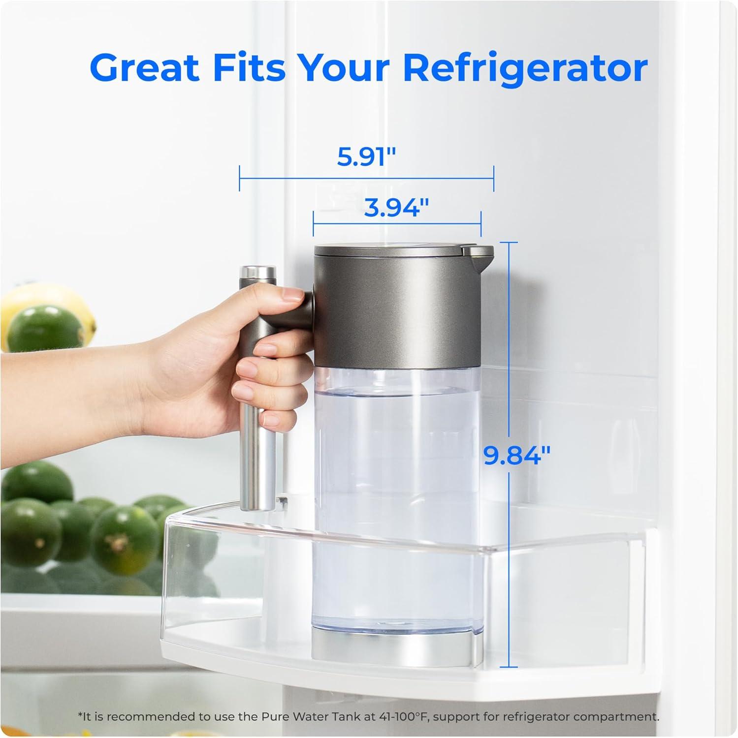 imageMaxblue MBPWD Pure Water Tank for WDA2 Countertop Reverse Osmosis System Portable Pure Water Tank BPA Free 40 OZ