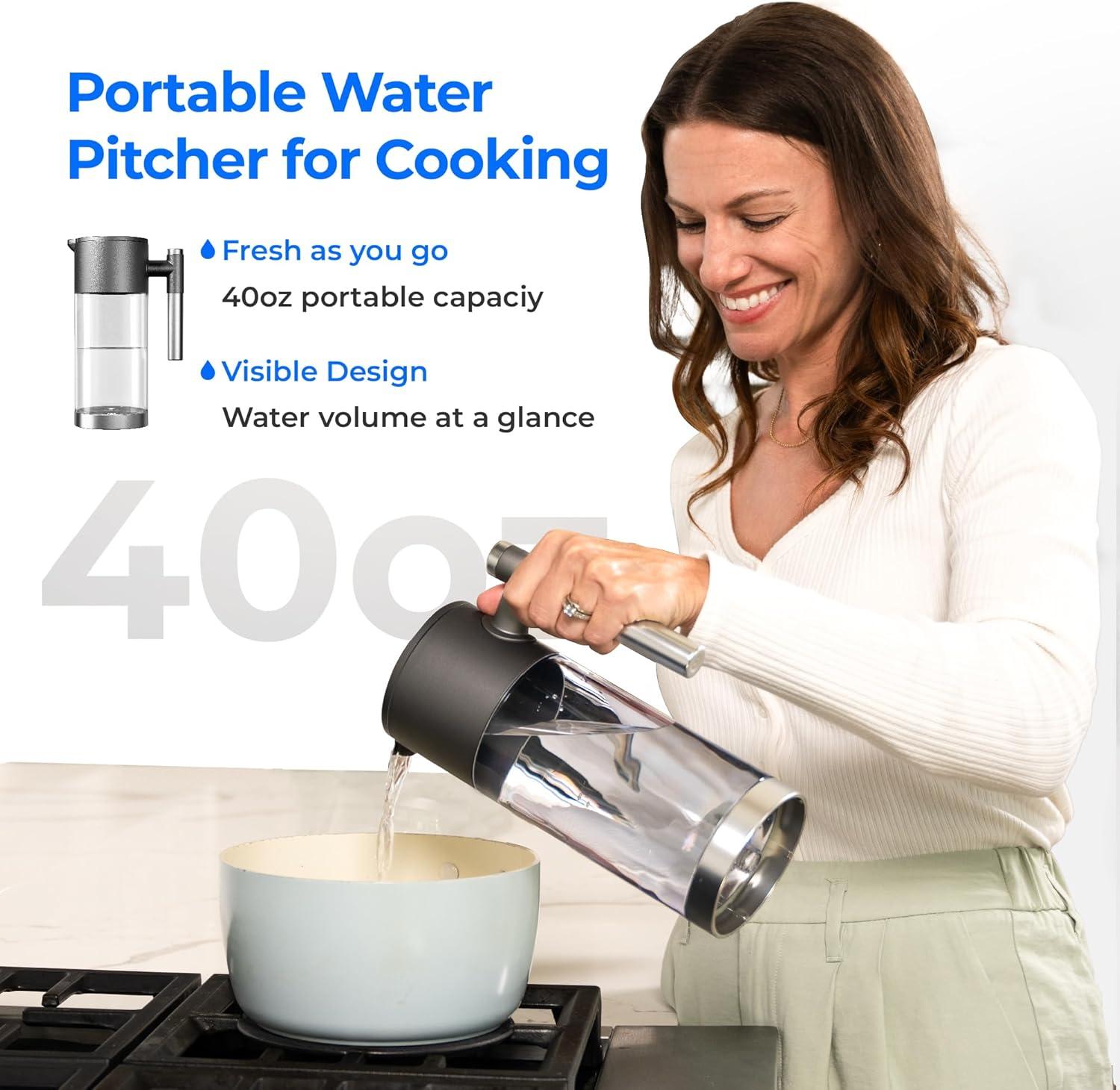 imageMaxblue MBPWD Pure Water Tank for WDA2 Countertop Reverse Osmosis System Portable Pure Water Tank BPA Free 40 OZ