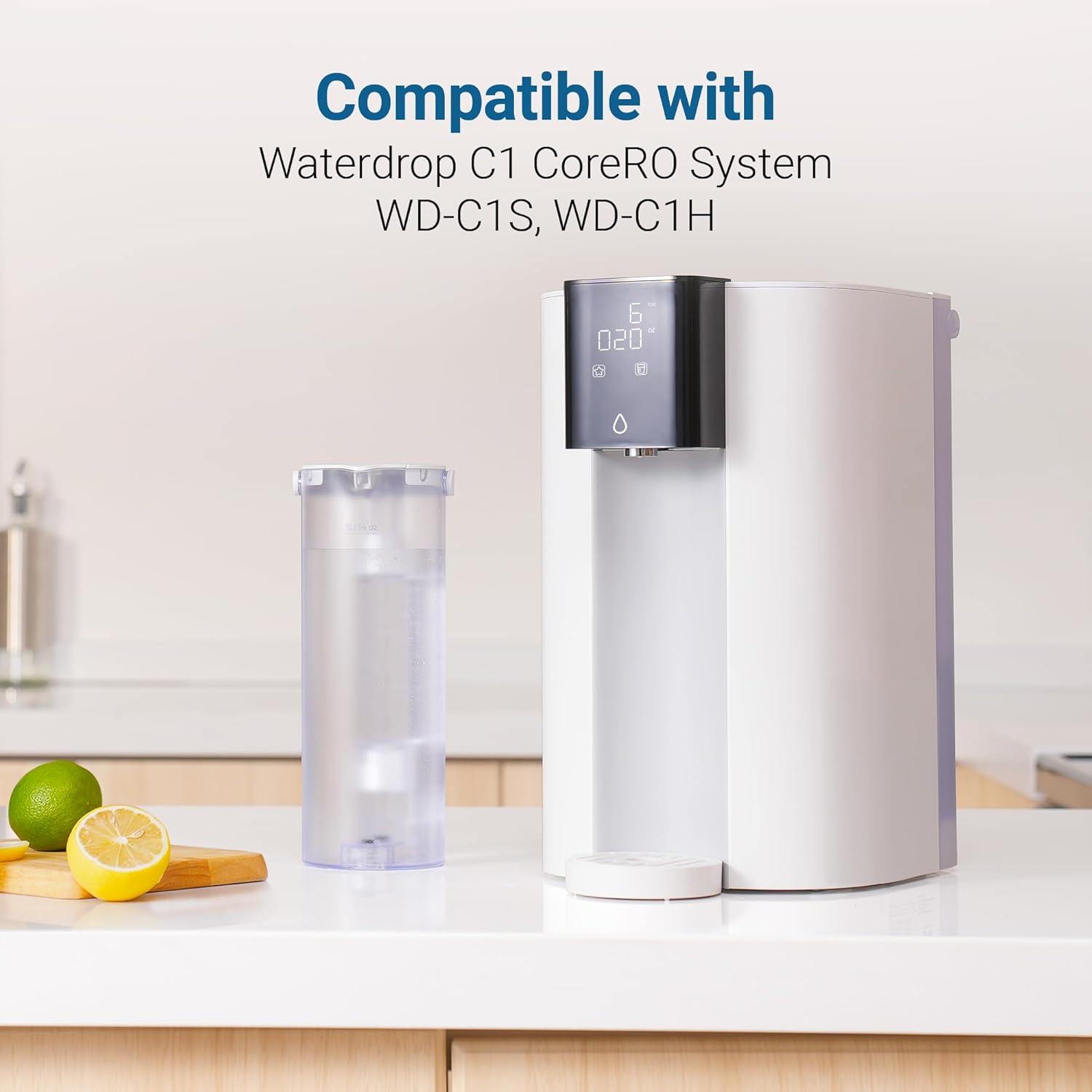 imageMaxblue MBPWT Pure Water Tank BPA Free 34 OZ Portable Pure Water Tank for WDC1S and WDC1H Countertop Reverse Osmosis System