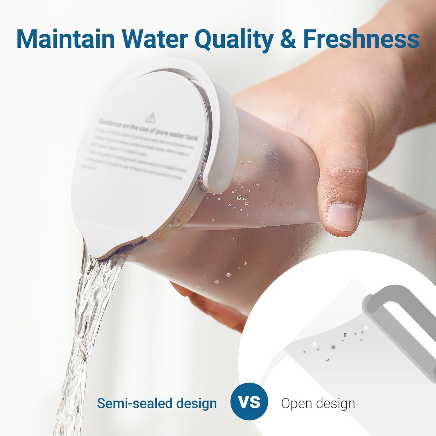 imageMaxblue MBPWT Pure Water Tank BPA Free 34 OZ Portable Pure Water Tank for WDC1S and WDC1H Countertop Reverse Osmosis System