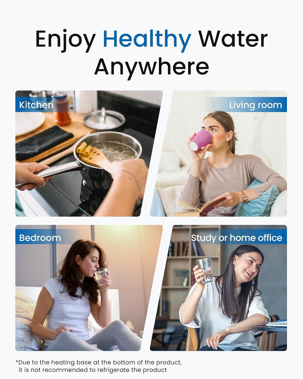 imageMaxblue Pure Water Tank for WDM1 Countertop Reverse Osmosis System Portable Pure Water Tank Glass Pitcher BPA Free