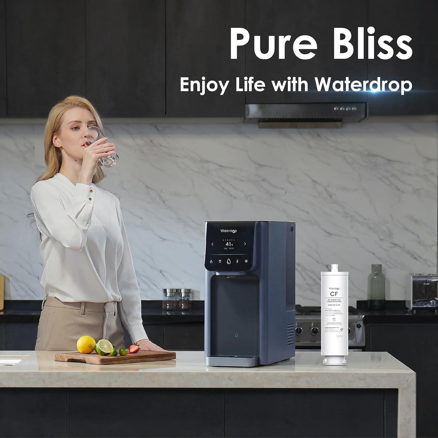 imageWaterdrop  Filter Replacement for  Countertop Reverse Osmosis Hot and Cold water Dispenser 6month Lifetime
