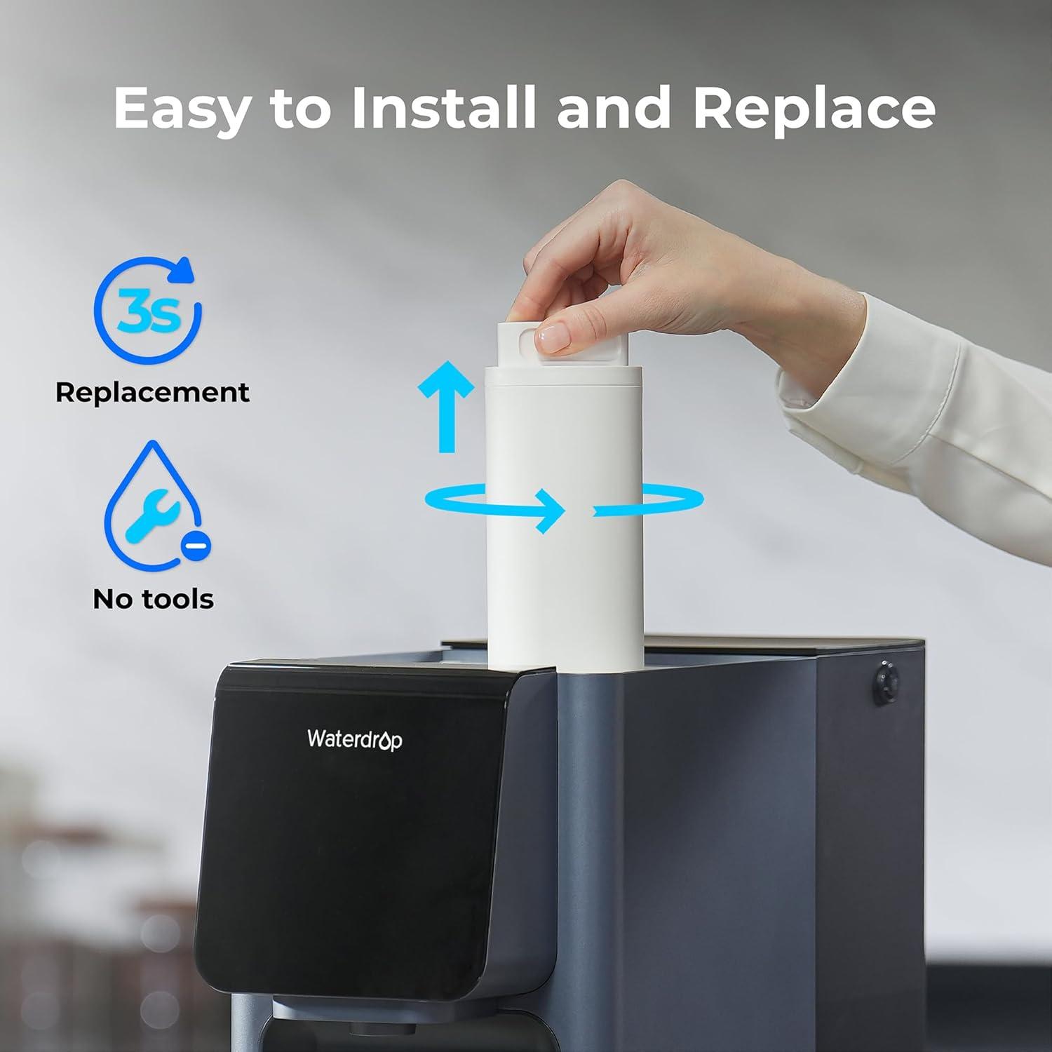 imageWaterdrop  Filter Replacement for  Countertop Reverse Osmosis Hot and Cold water Dispenser 6month Lifetime