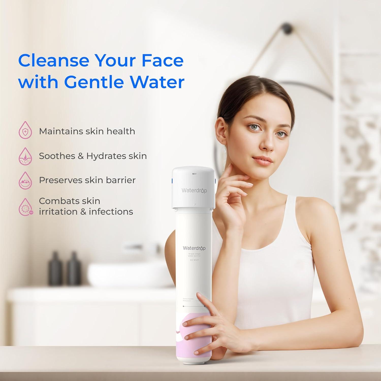 imageWaterdrop 15UA Under Sink Water Filter System 2 Years Reduces Lead Chlorine Bad Taste ampamp Odor Under Counter Water Filter Direct Connect to Kitchen Faucet NSFANSI 42 Certified USA TechWhitedirect connect bathroom sink for face care