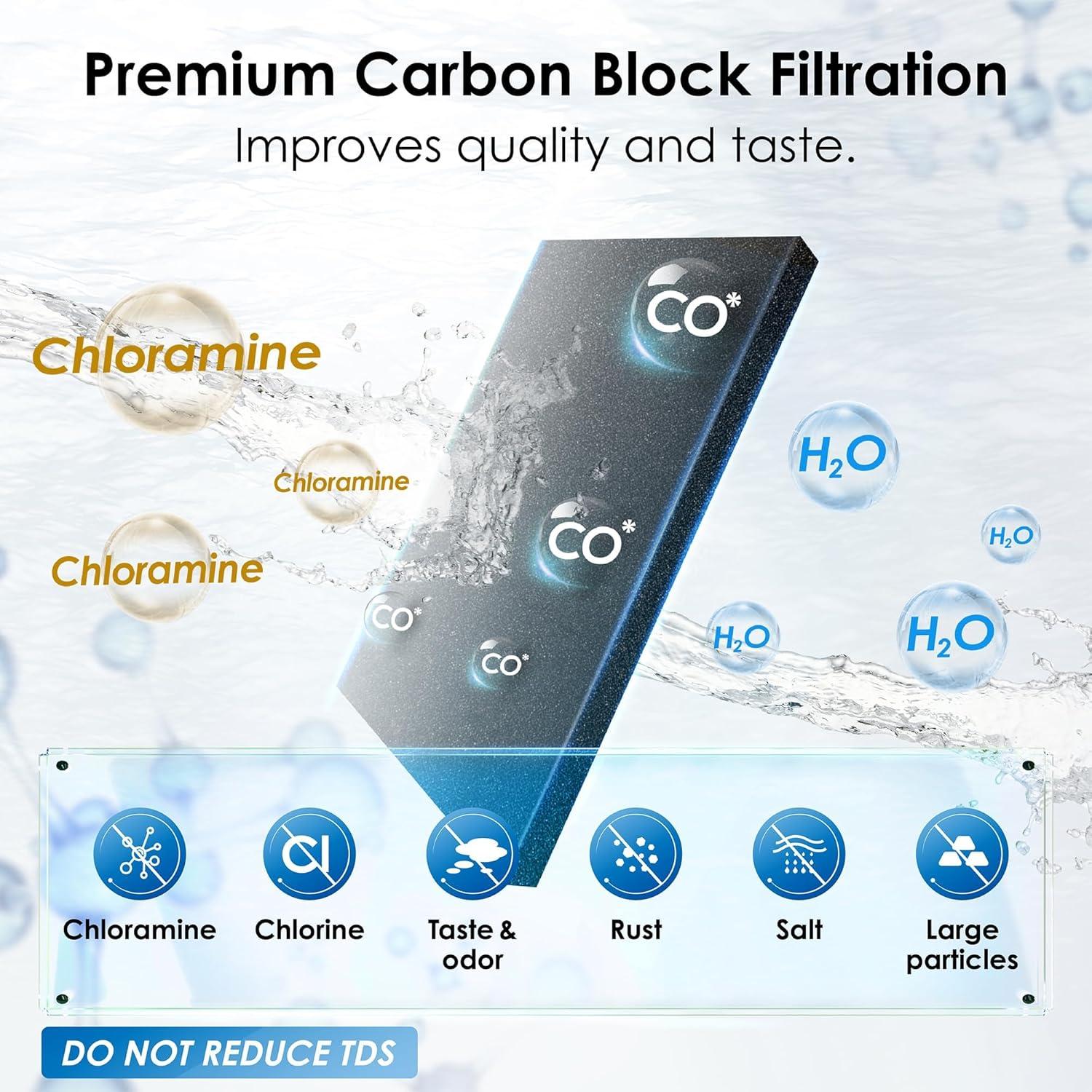 imageWaterdrop 15UA Under Sink Water Filter System 2 Years Reduces Lead Chlorine Bad Taste ampamp Odor Under Counter Water Filter Direct Connect to Kitchen Faucet NSFANSI 42 Certified USA TechBlacktaste improve plus