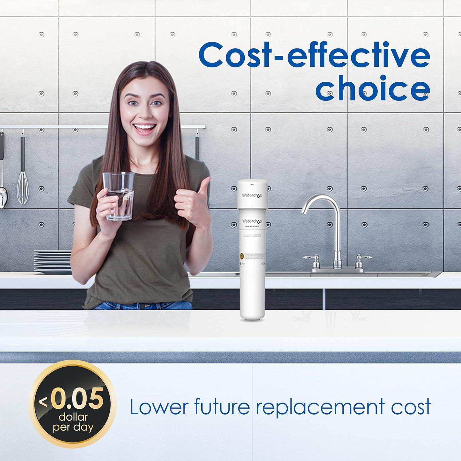 imageWaterdrop 15UA Under Sink Water Filter System 2 Years Reduces Lead Chlorine Bad Taste ampamp Odor Under Counter Water Filter Direct Connect to Kitchen Faucet NSFANSI 42 Certified USA TechWhitepremium