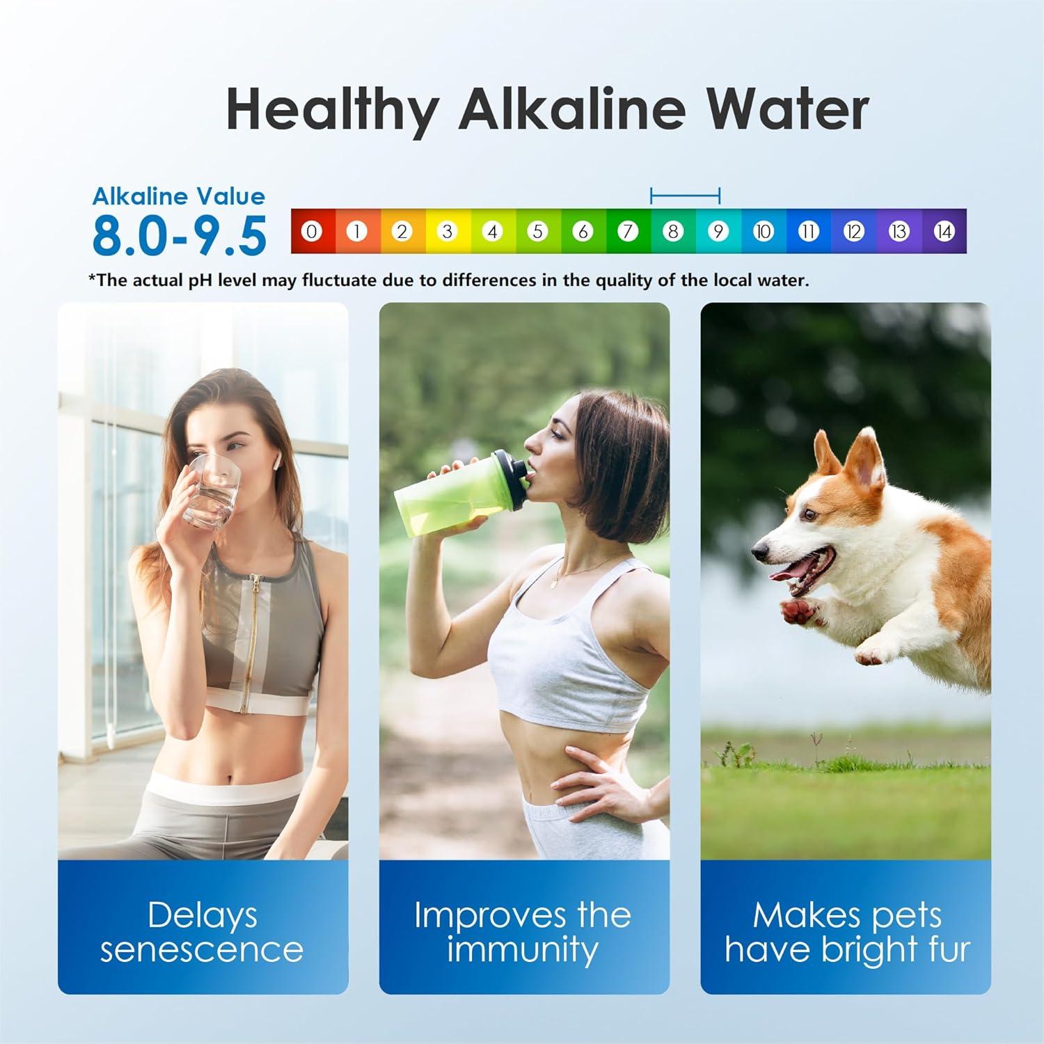 imageWaterdrop 35Cup Slim Water Filter Dispenser Large Capacity Water Filter Pitcher 200Gallon LongLife 5X Lifetime Reduces Chlorine PFOAPFOS and More BPA Free Black with 1 FilterBlack