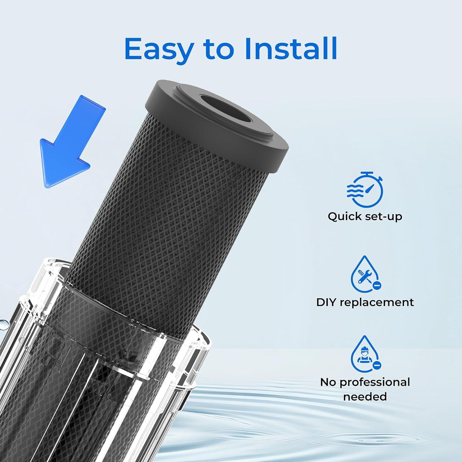imageWaterdrop 5 Micron 10quot x 25quot Whole House Water Filter Replacement Cartridge Sediment Water Filter Replacement for Any 10 inch RO Unit AquaPure AP110 Culligan P5 WHKFGD05 6 Pack4