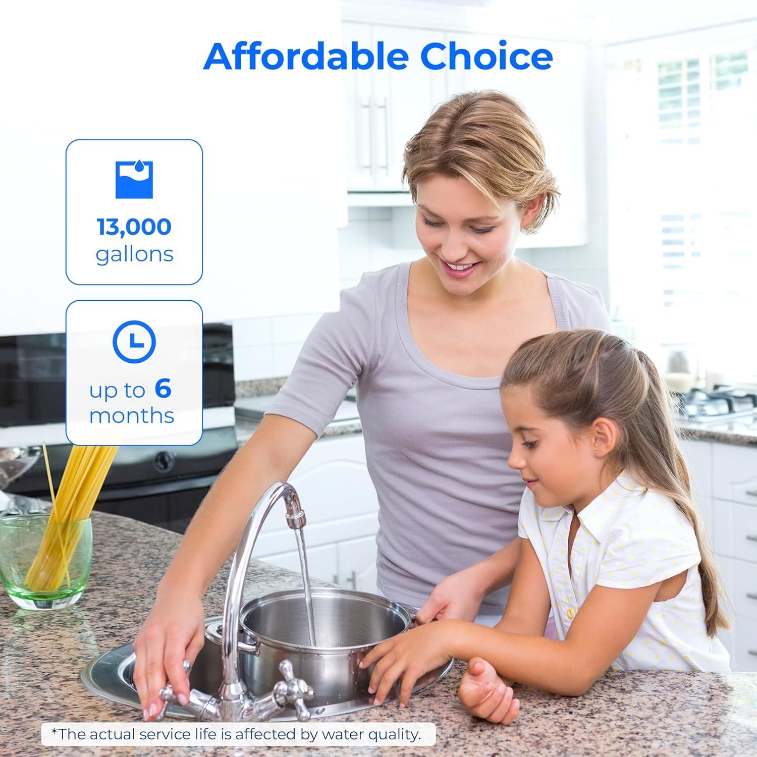 imageWaterdrop 5 Micron 10quot x 25quot Whole House Water Filter Replacement Cartridge Sediment Water Filter Replacement for Any 10 inch RO Unit AquaPure AP110 Culligan P5 WHKFGD05 6 Pack6