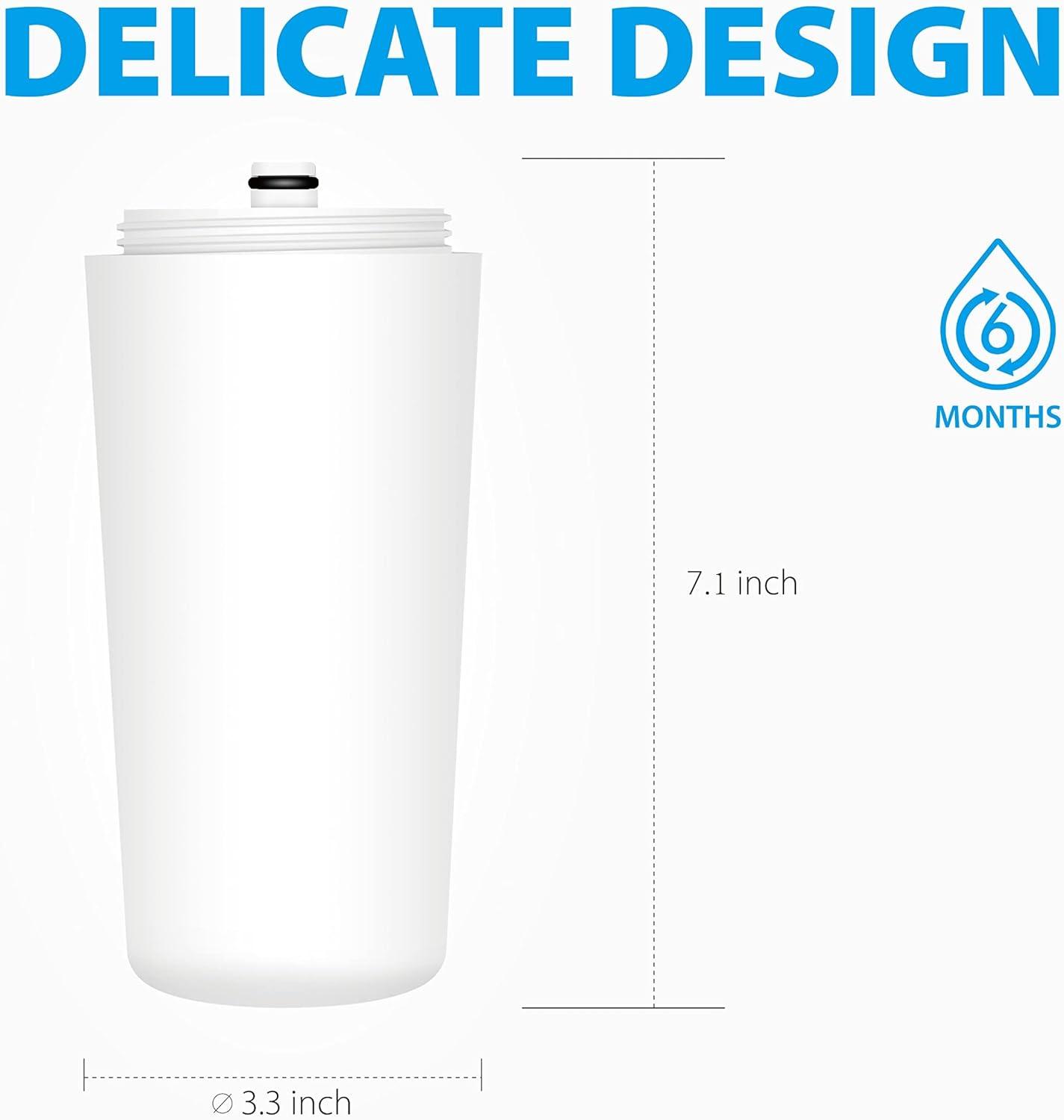 imageWaterdrop AQ4125 Shower Filter Replacement Cartridge for Aquasana AQ 4125 AQ4100 AQ4100NSH AQ4105 Shower Water Filter System Jonathan Product Beauty Shower Filter