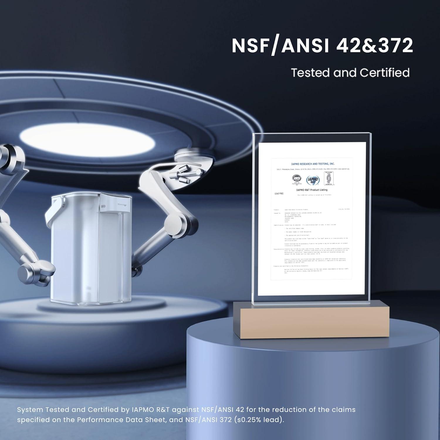 imageWaterdrop Alkaline Electric Water Filter Pitcher Rechargeable Water Dispenser Instant 200Gallon 15Cup Countertop System NSFANSI 42 Reduce PFOAPFOS Chlorine Lead Blue with 1 FilterWhite