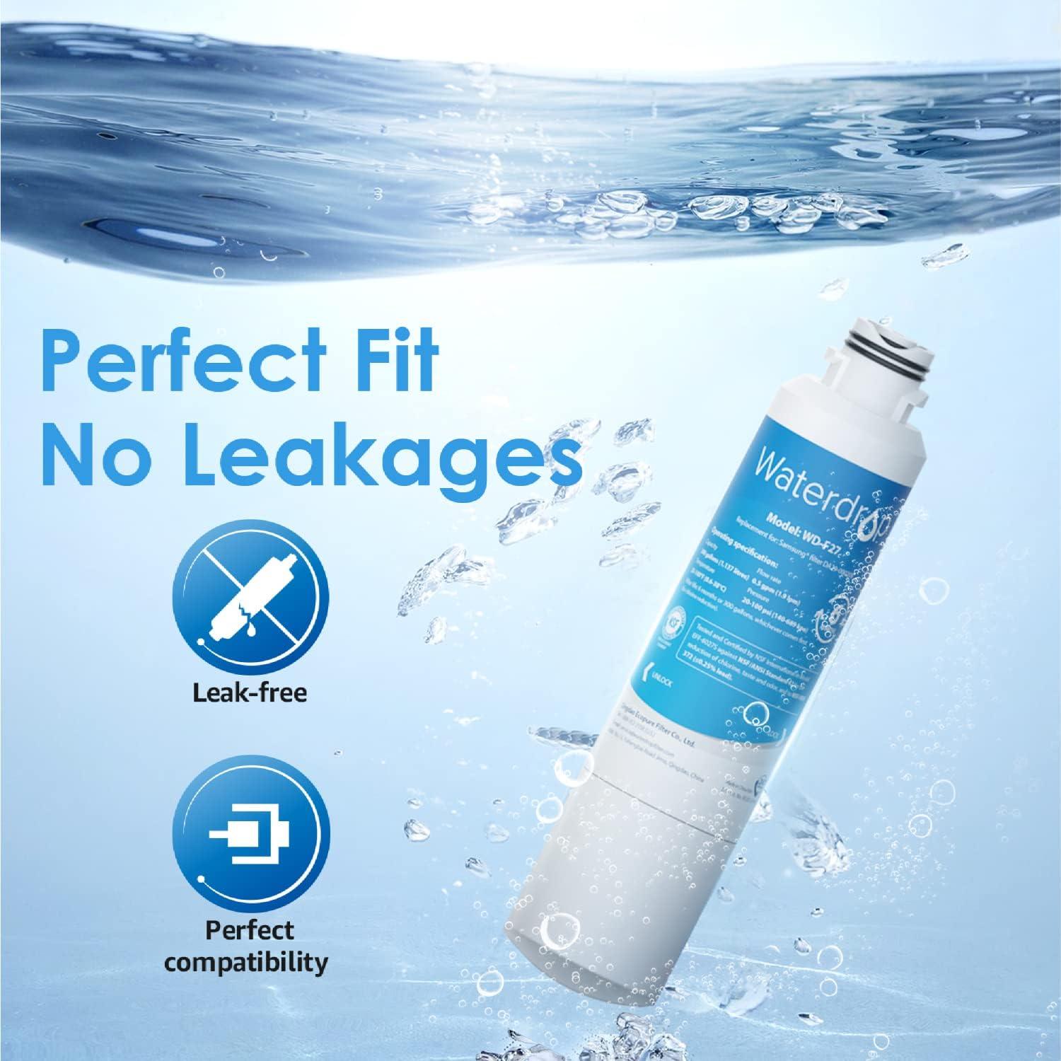 imageWaterdrop DA2900020B Replacement for Samsung Water Filter HAFCINEXP DA2900020B HAFCIN DA2900020B1 RF28HMEDBSR RF263BEAESR RS25J500DSR RF263TEAESG HDX FMS2 DA9708006A1 3 Filters3 Count Pack of 1