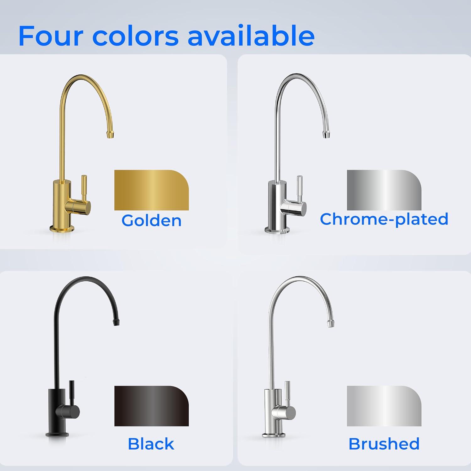 imageWaterdrop Filtered Water Faucet Drinking Water Faucet Reverse Osmosis Faucet RO Faucet Water Filter Faucet for Kitchen Sink Water Dispenser Faucet Stainless Steel LeadFreePolished Chrome