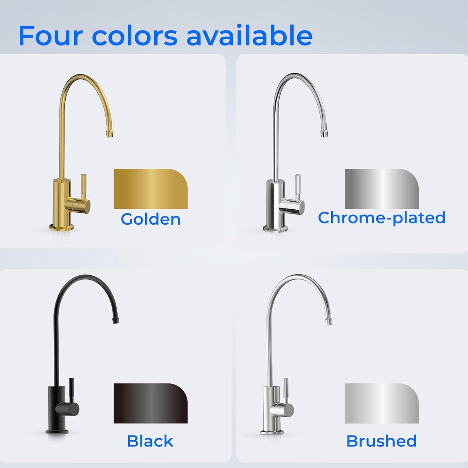 imageWaterdrop Filtered Water Faucet Drinking Water Faucet Reverse Osmosis Faucet RO Faucet Water Filter Faucet for Kitchen Sink Water Dispenser Faucet Stainless Steel LeadFreeBrushed Stainless Steel