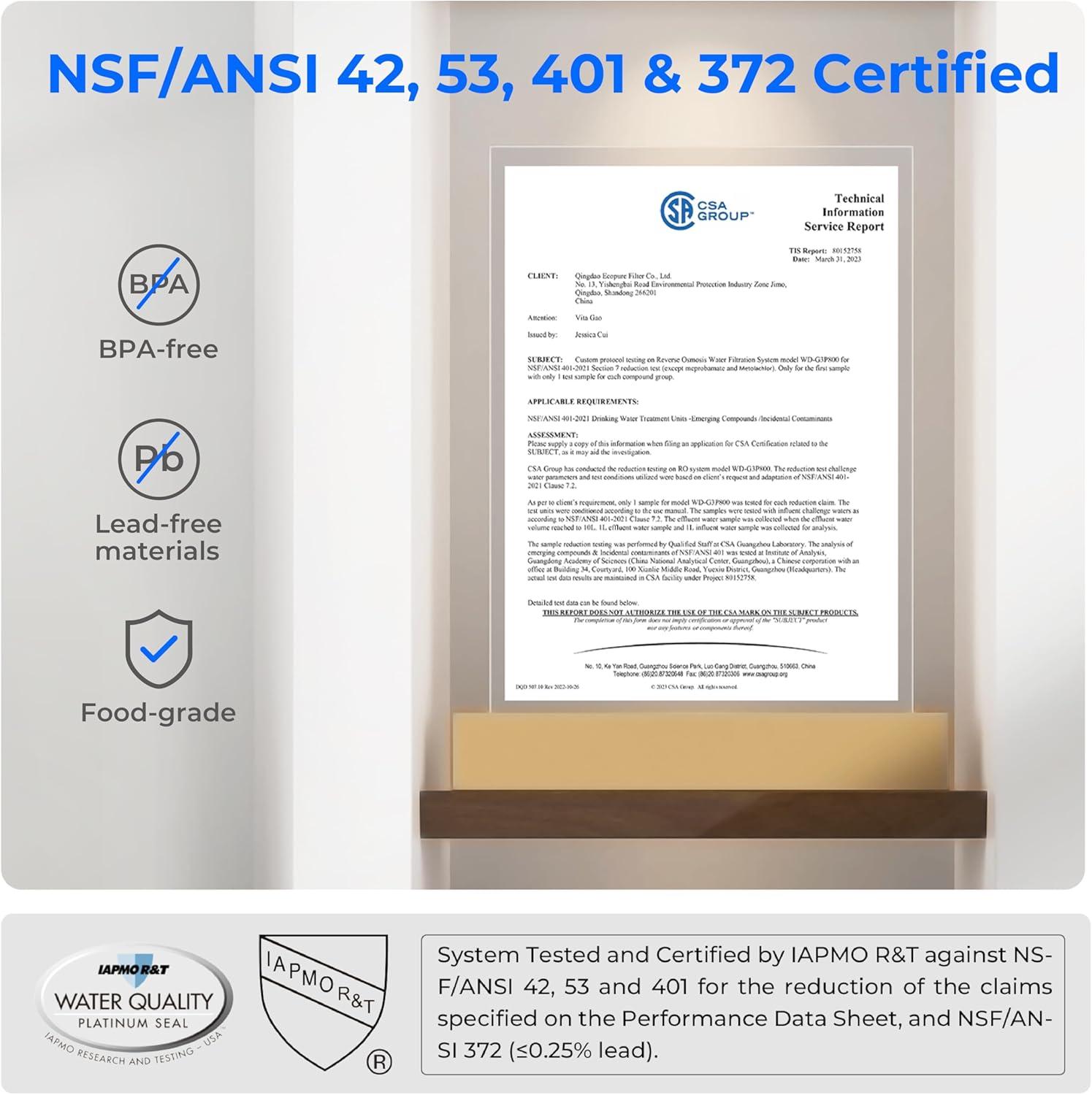 imageWaterdrop FreshTaste Instant Water Filter Pitcher Rechargeable Powerful Dispenser Reduce Chlorine Lead Copper Purify Soften Water 17Cup White Does not Lower TDSAdvanced White