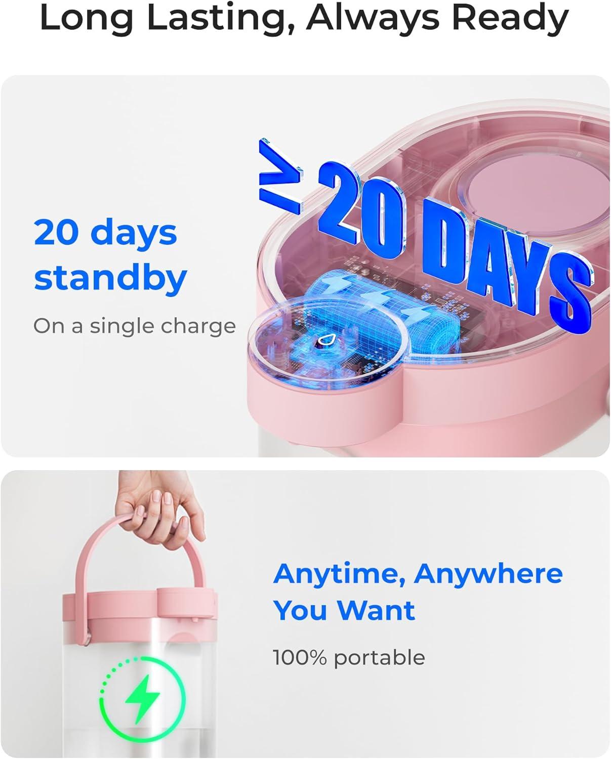 imageWaterdrop FreshTaste Instant Water Filter Pitcher Rechargeable Powerful Dispenser Reduce Chlorine Lead Copper Purify Soften Water 17Cup White Does not Lower TDSBlush pink