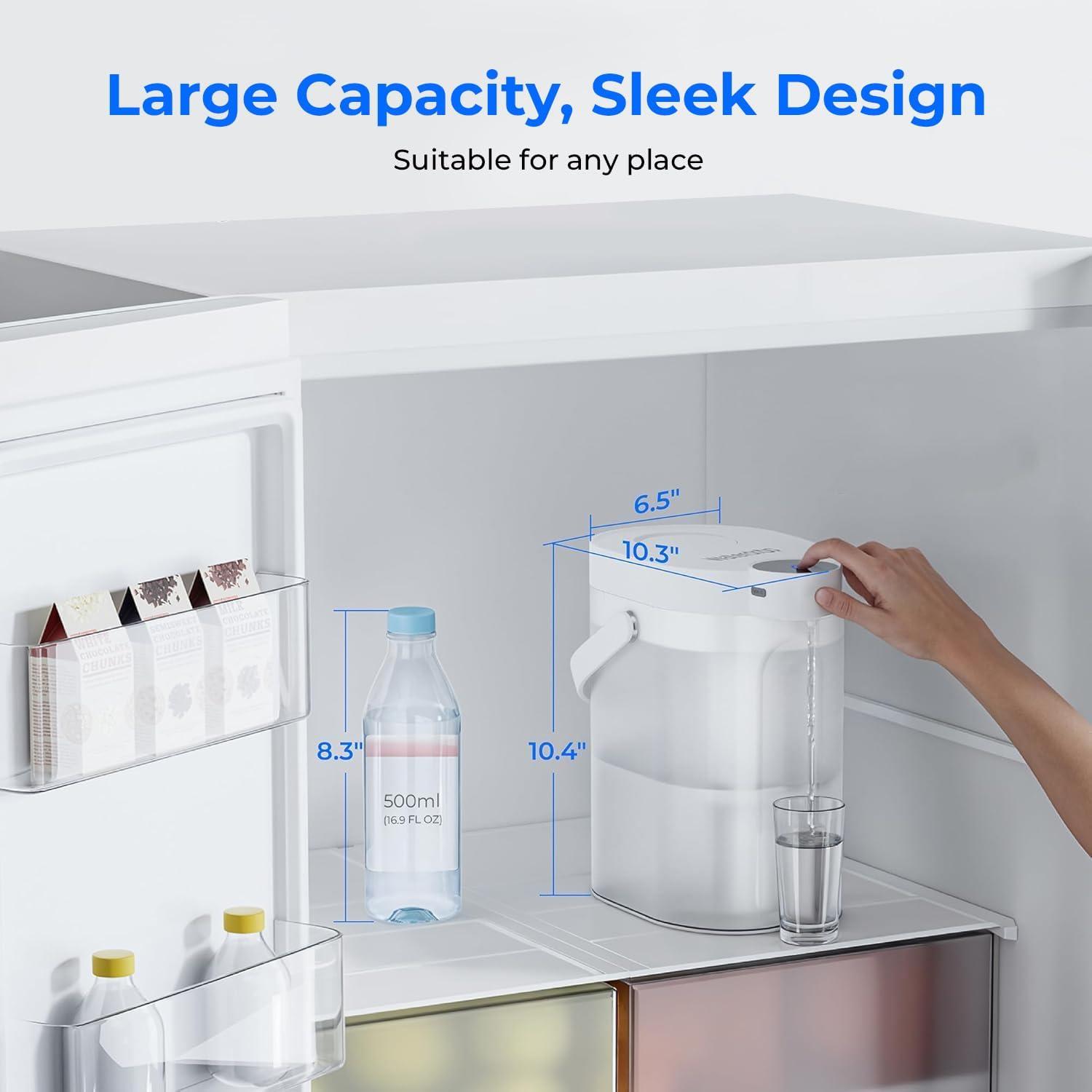 imageWaterdrop FreshTaste Instant Water Filter Pitcher Rechargeable Powerful Dispenser Reduce Chlorine Lead Copper Purify Soften Water 17Cup White Does not Lower TDSAdvanced White