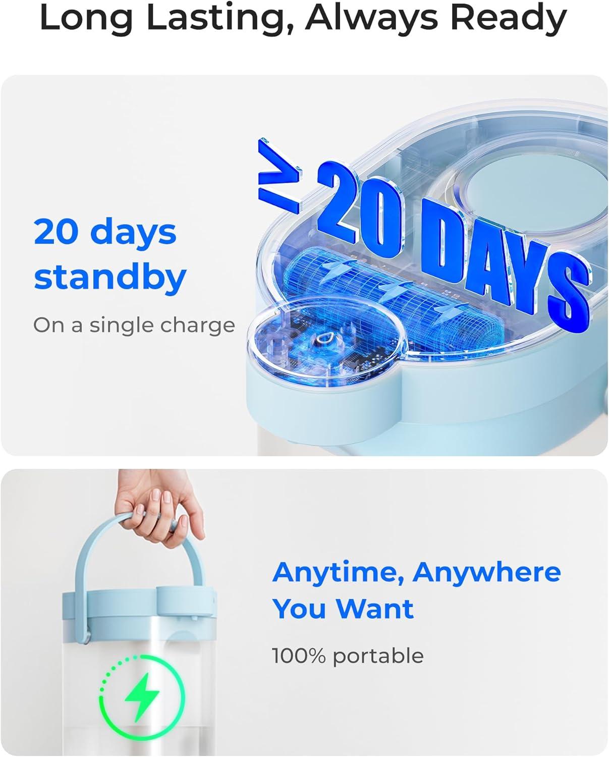 imageWaterdrop FreshTaste Instant Water Filter Pitcher Rechargeable Powerful Dispenser Reduce Chlorine Lead Copper Purify Soften Water 17Cup White Does not Lower TDSSky blue