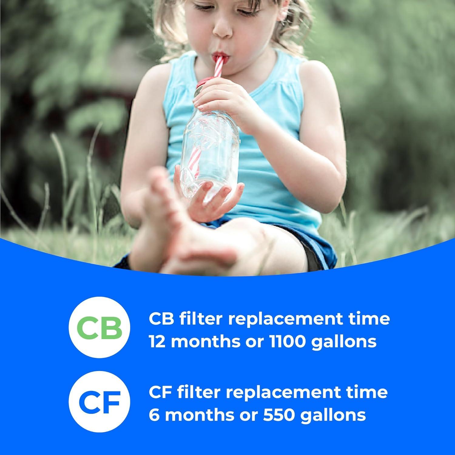 imageWaterdrop G3 Replacement Filter 1Year Combo Pack of 2 WDG3CF Filters and 1 WDG3CB Filter Replacement for WDG3W WDG3P600 and WDG3P800W Reverse Osmosis System