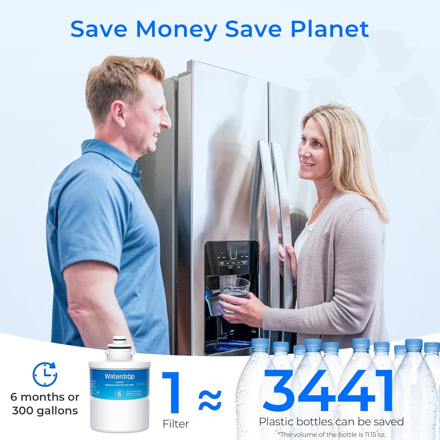 imageWaterdrop MXRC Replacement for GE MXRC FXRC FXRT HXRC 9905 469905 ampamp 1E1013 Refrigerator Water Filter 1 Pack