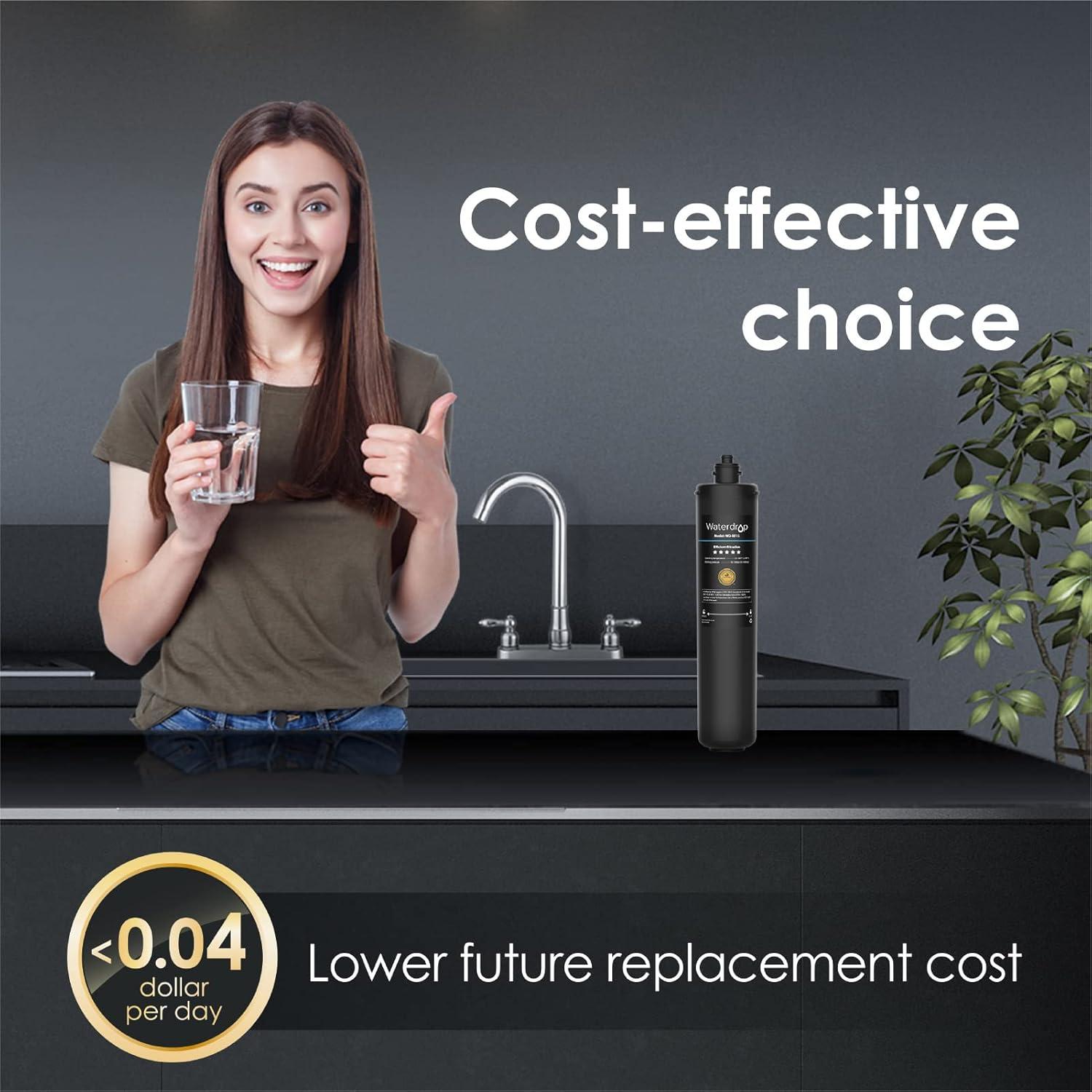 imageWaterdrop RF15 Replacement Filter Cartridge For 15UA15UB15UC Under Sink Water Filter Reduces PFOAPFOS PFAS Lead Chlorine Bad Taste ampamp Odor NSFANSI 42 Certified 19K Gallons High Capacity
