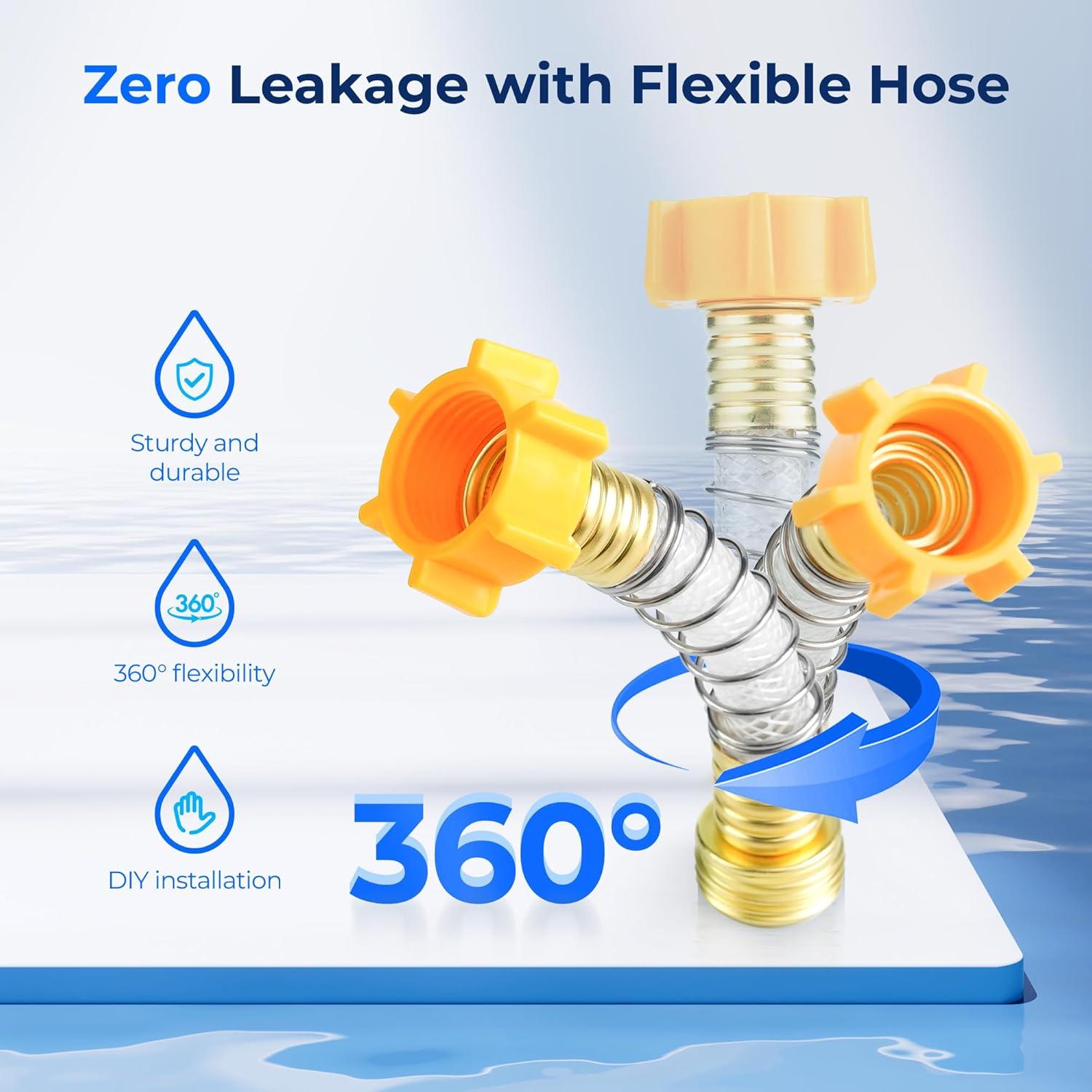 imageWaterdrop RVMarine Water Filter Camper Water Filter NSF Certified Garden Hose Filter Greatly Reduces Chlorine Bad Taste Odor 2 PackFilter 2 Pack with 2 Hose Protector