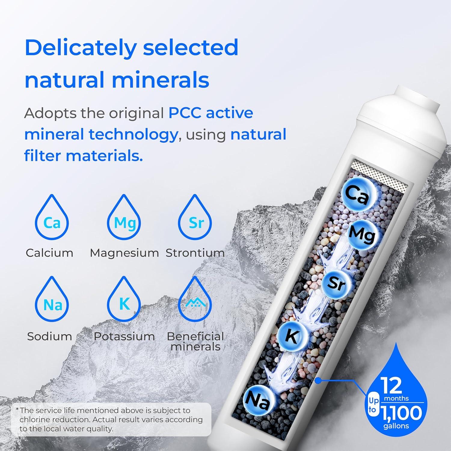 imageWaterdrop Remineralization Filter WDMNR35 14quot Quick Connect Mineral Filter for Reverse Osmosis System Restore Essential Minerals for RO System RO Mineral Under Sink Water Filtration1 Mineral Filter
