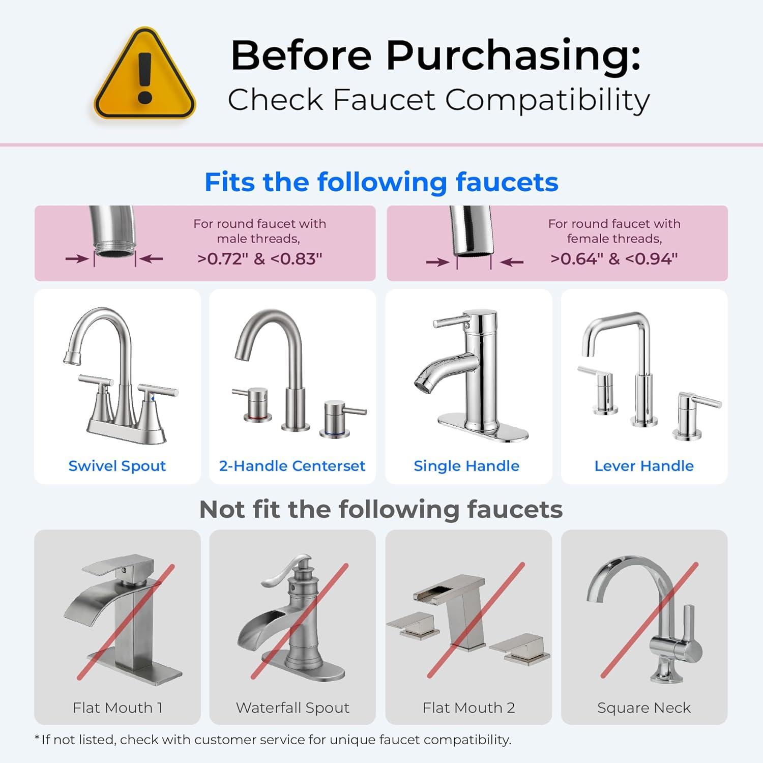 imageWaterdrop Sink Filter Water Faucet for Skin Care Bathroom Faucet Filter 320 Gallons NSF Certified Water Purifier 001m UltraFiltration System Reduces Chlorine LeadFree Material 1 Filter Pink