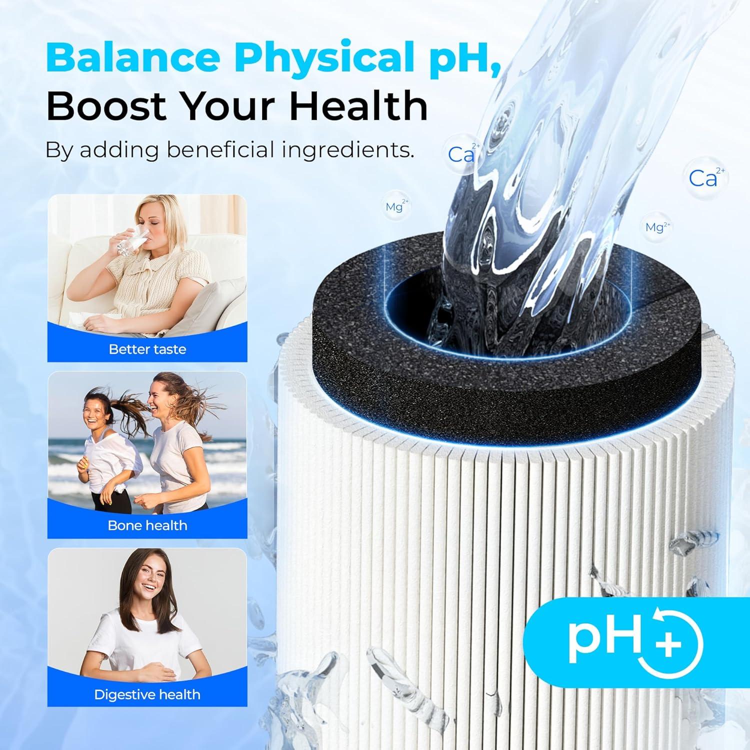 imageWaterdrop TSBALK 8 Layer Slightly Alkaline Under Sink Water Filter System Reduces PFAS PFOAPFOS Fluoride Chlorine Bad Taste ampamp Odor with Dedicated Faucet Under Sink Water Filtration SystemBlackAlkaline Water