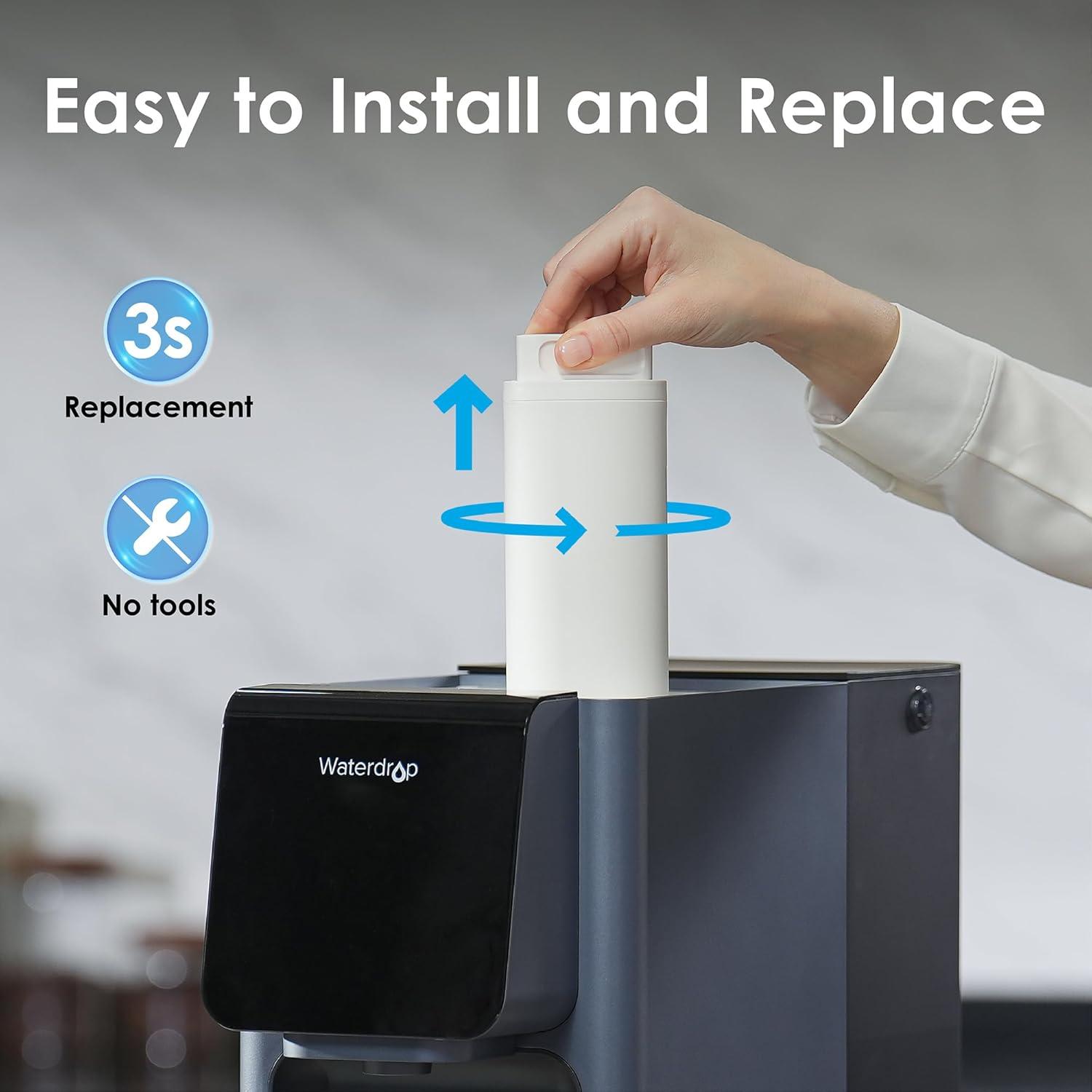 imageWaterdrop WDA1RO Filter Replacement for WDA1 Reverse Osmosis Hot Cold water Dispenser 12month Lifetime