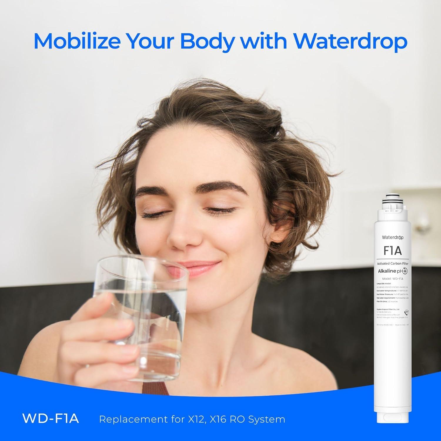 imageWaterdrop WDF1A Alkaline Mineral pH Filter Replacement for WDX8Alkaline ampamp WDX12Alkaline ampamp WDX12PRO ampamp WDX16Alkaline Reverse Osmosis System 12month Lifetime