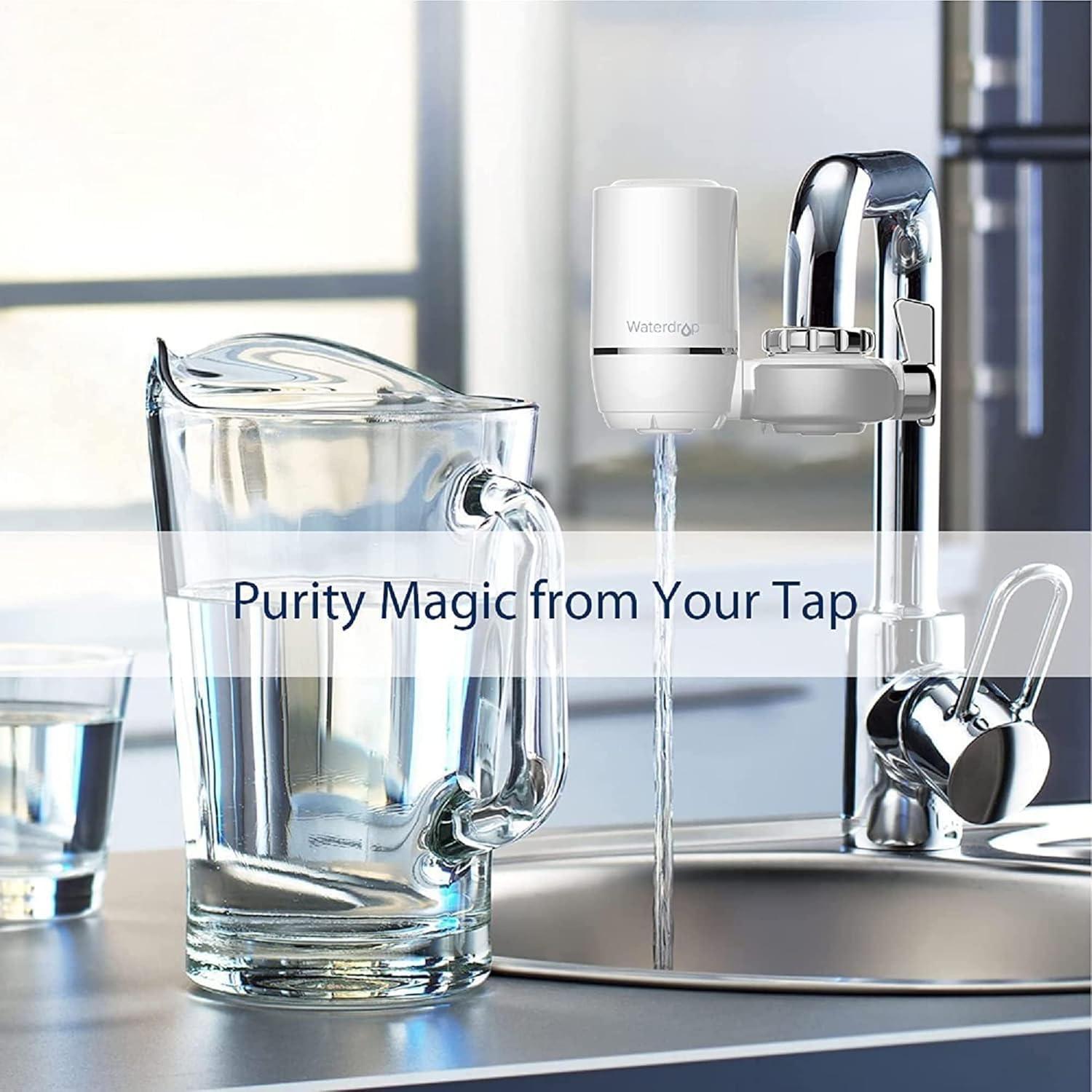 imageWaterdrop WDFF01A Replacement Filter Faucet Water Filter Replacement for WDFC01 WDFC02 WDFC06 Reduces Chlorine Taste and Odor Last Up to 9 Months Pack of 31 Count