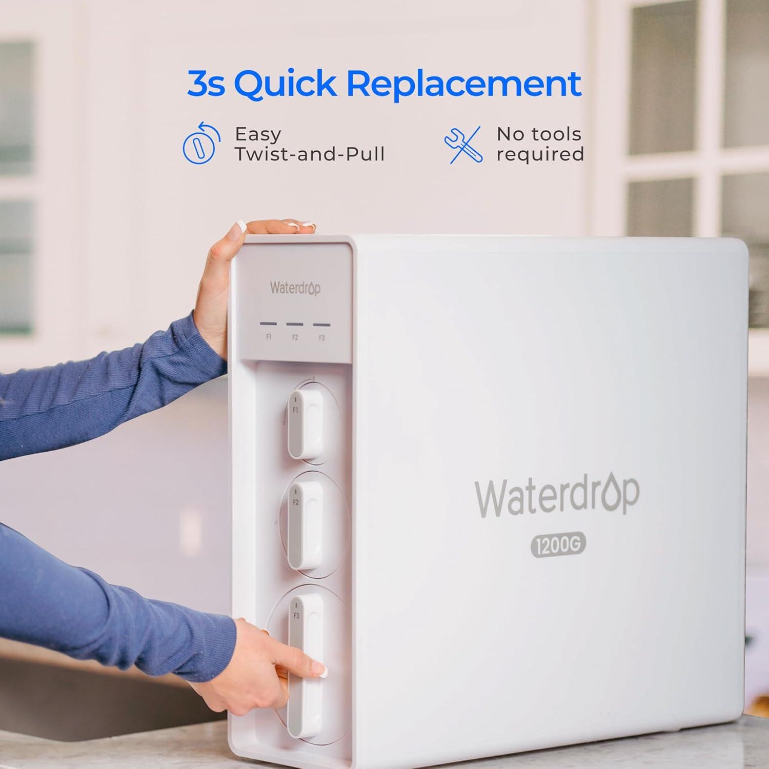 imageWaterdrop WDX12F3 Filter Replacement for WDX12Basic ampamp WDX12Alkaline ampamp WDX12PRO 1200 GPD Reverse Osmosis System 24month Lifetime Reduce PFAS