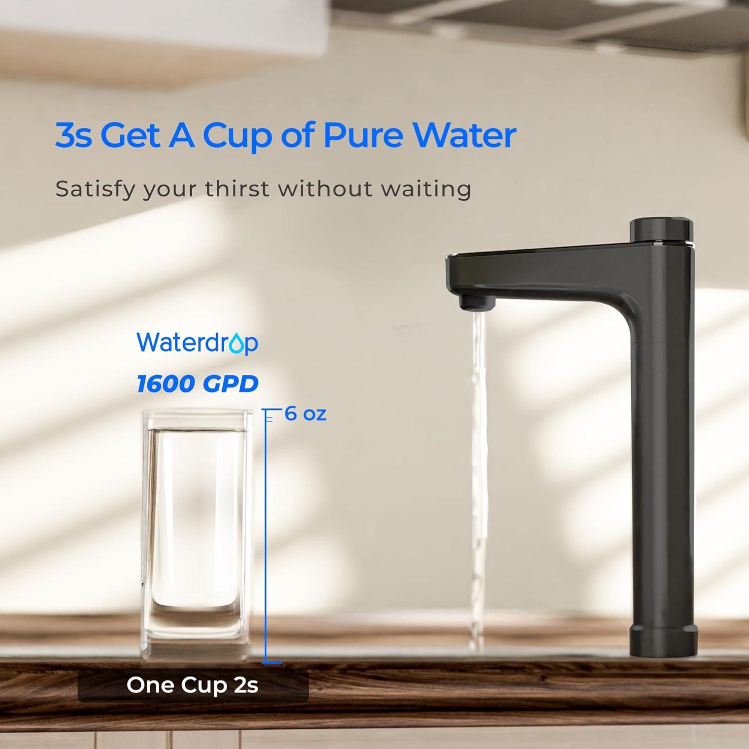 imageWaterdrop WDX16F3 Filter Replacement for WDX16Alkaline 1600 GPD Reverse Osmosis System 24month Lifetime Reduce PFAS