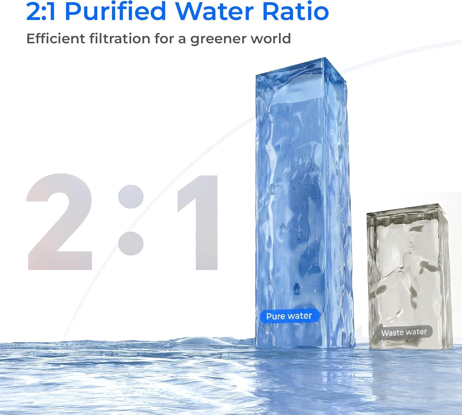 imageWaterdrop WDX8F3 Filter Replacement for WDX8Alkaline ampamp WDX8Basic ampamp WDX8PRO 800 GPD Reverse Osmosis System 24month Lifetime Reduce PFAS