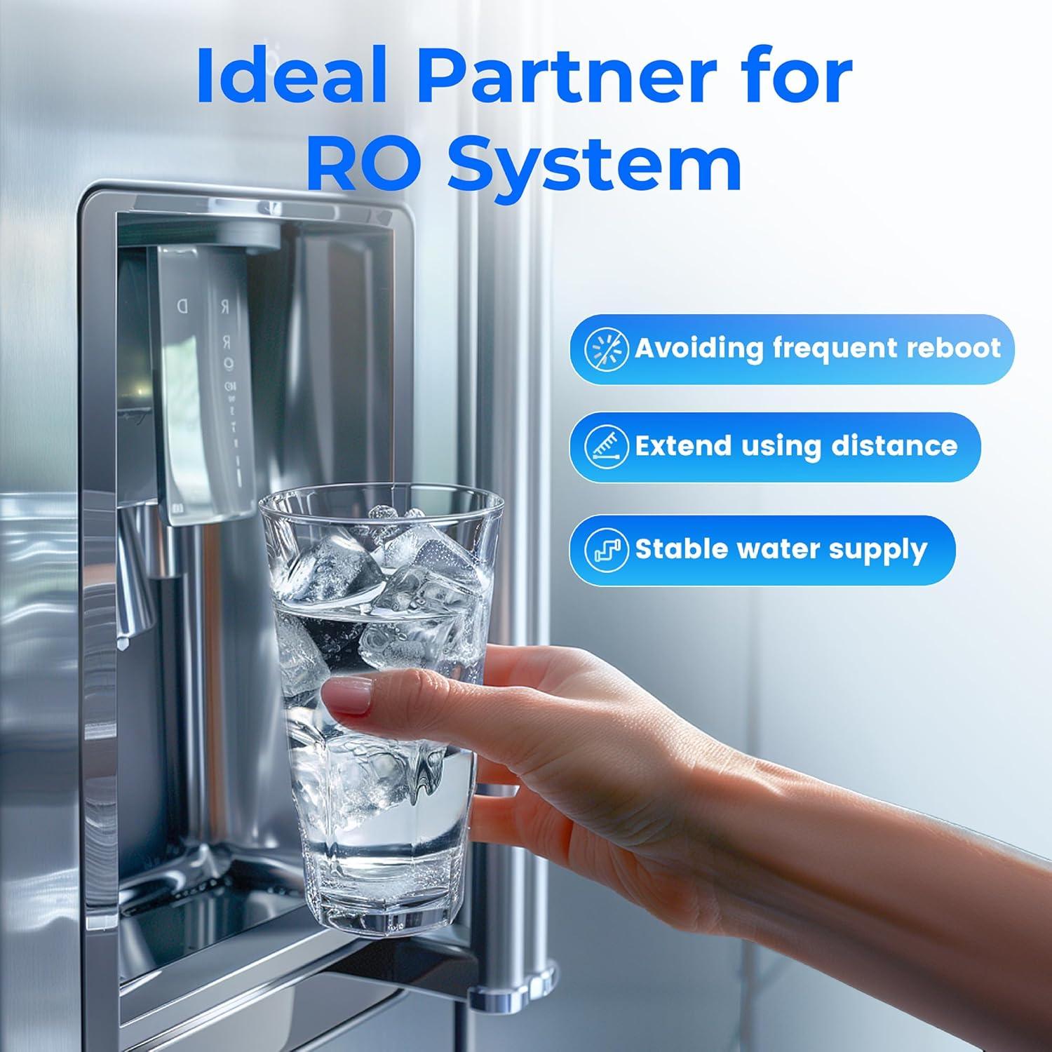 imageWaterdrop WDXT Small Water Pressure Tank RO Pressure Tank for All WDXseries Reverse Osmosis System to Connect the Refrigerator Mini RO Water Tank Fits quot Water Tubing WDX8X12X16 BPA Free