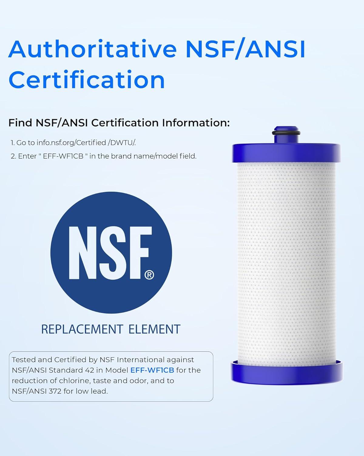 imageWaterdrop WF1CB Replacement for Frigidaire PureSource WFCB RG100 NGRG2000 WF284 9910 469906 469910 Refrigerator Water Filter 3 Filters