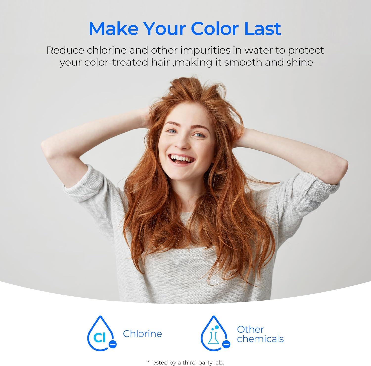 imageWaterdrop WHR140 Shower Filter Replacement for Culligan WHR140 WSHC125 ISH100 HSHC135 Shower Head Water Filter with Advanced KDF Filtration Material Pack of 3