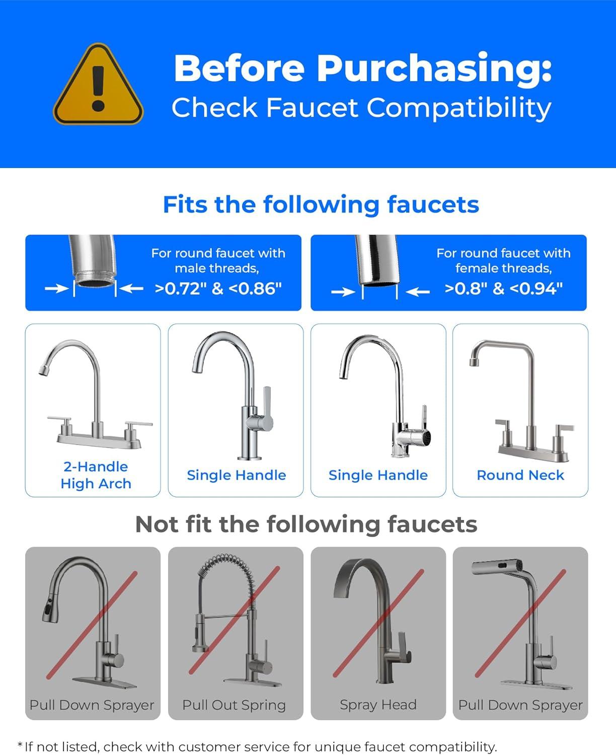 imageWaterdrop Water Filter for Sink Faucet 4000 Gallons Countertop Water Filter System and Filter Life Reminder Reduces Heavy Metals Bad Odor and 99 Chlorine WDCTF05 1 FilterStainless Steel