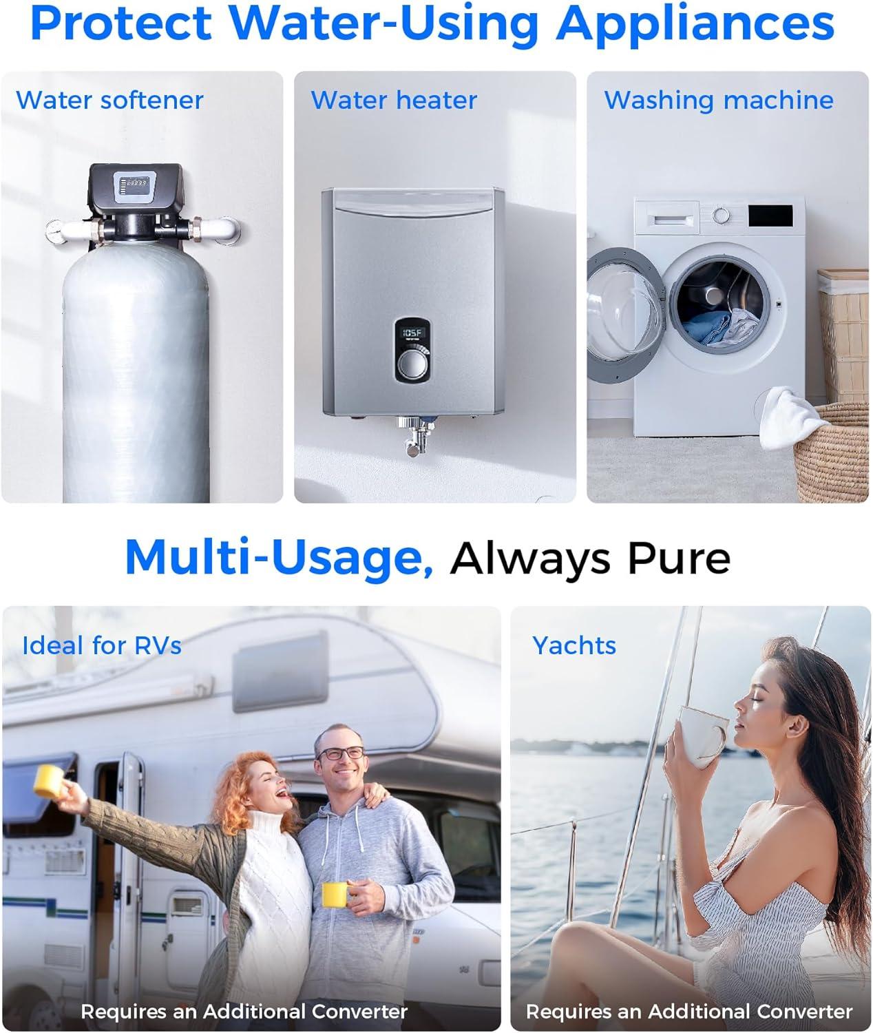 imageWaterdrop Whole House Water Filter Carbon Filter Reduce Iron ampamp Manganese Filter Cartridge Replacement for GE GXWH40L FXHTC Ispring Culligan RFCBBSA Whirlpool Any 10quot x 45quot System 5 MicronCTO Carbon Sediment Filter