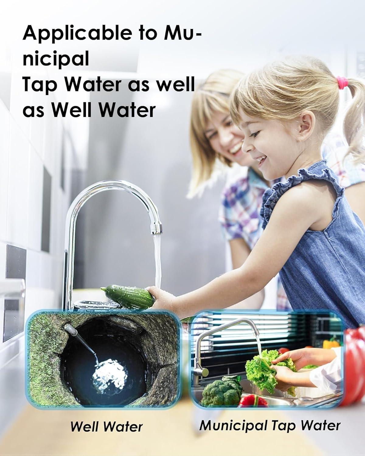 imageWaterdrop Whole House Water Filter System with Carbon Filter and Sediment Filter 5Stage Filtration Highly Reduce Lead Chlorine Odor and Taste 2Stage 5 Micron WDWHF21PG 1quot InletOutletStandard Sediment Filter