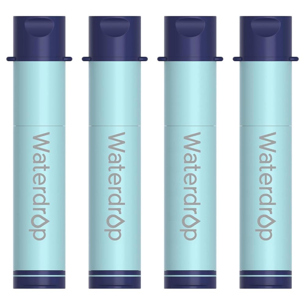 imageWaterdrop Gravity Water Filter Straw Camping Water Filtration System Water Purifier Survival for Travel Backpacking and Emergency Preparedness 15 gal Bag 01 Micron Light Blue4 straw
