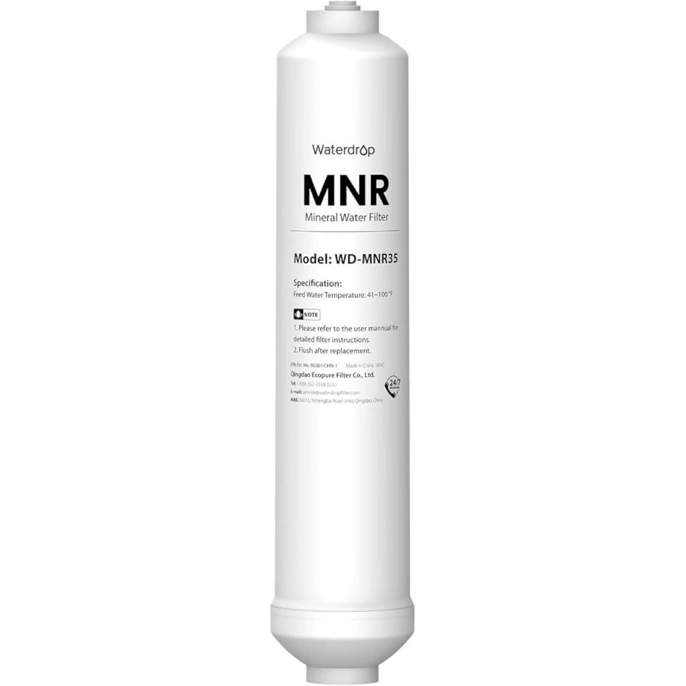 imageWaterdrop Remineralization Filter WDMNR35 14quot Quick Connect Mineral Filter for Reverse Osmosis System Restore Essential Minerals for RO System RO Mineral Under Sink Water Filtration1 Mineral Filter