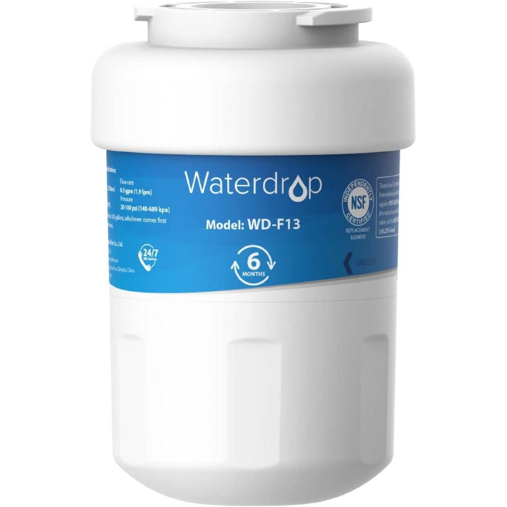 imageWaterdrop WDF13 Water Filter Replacement for GE SmartWater MWF MWFINT MWFP MWFA GWF HDX FMG1 Kenmore 9991 GSE25GSHECSS WFC12011 Count Pack of 1