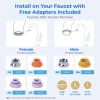 imageAlkaline Waterdrop Water Filter for Sink Faucet Filter Life Reminder 320 Gallon Tap Water Filter for Kitchen Sink NSF Certified Reduces Chlorine Faucet Mount Water Filtration System 1 FilterPlastic