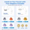 imageAlkaline Waterdrop Water Filter for Sink Faucet Filter Life Reminder 320 Gallon Tap Water Filter for Kitchen Sink NSF Certified Reduces Chlorine Faucet Mount Water Filtration System 1 FilterPlastic