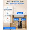 imageWaterdrop 10UA PRO Under Sink Water Filter No Drill Required Time Reminder Easy Installation Reduces Lead Chlorine Bad Taste ampamp Odor NSFANSI 42 Certified 11000 Gallons Does not Lower TDSPitch blackwith Faucet  Reduces Chloramine