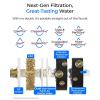 imageWaterdrop 10UA PRO Under Sink Water Filter No Drill Required Time Reminder Easy Installation Reduces Lead Chlorine Bad Taste ampamp Odor NSFANSI 42 Certified 11000 Gallons Does not Lower TDSPitch blackwith Faucet  Reduces Chloramine